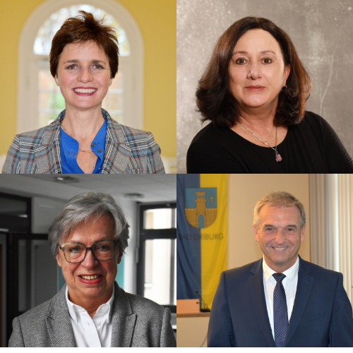 Annabelle Gräfin von Oeynhausen-Sierstorpff (1. Vorsitzende), Andrea Gründer (Schriftführerin) Leiterin Bad Driburg Tourismus GmbH), Christa Heinemann (Schatzmeisterin), Burkhard Deppe (2. Vorsitzender, Bürgermeister Bad Driburg)